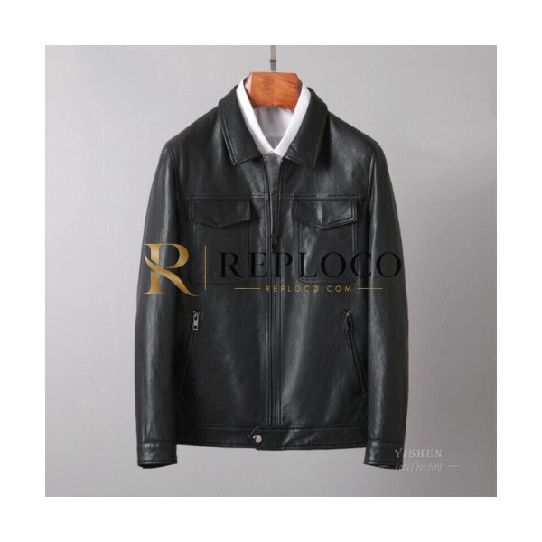 ✨Valentino Mens Leather Jacket - 발렌티노 남성 로고 캐쥬얼 가죽 자켓 - val438x