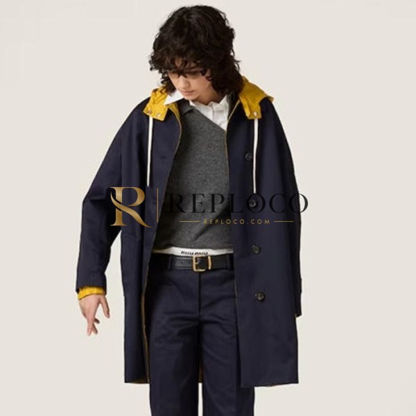 ✨미우미우 여성 테크니컬 퐁제 코트