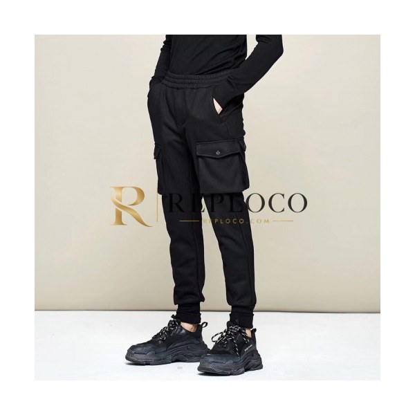 ✨Stone Island 2020 Mens Logo Casual Wool Pants - 스톤아일랜드 2020 남성 로고 캐쥬얼 울 팬츠 Sto0115x.Size(s - 2xl).블랙