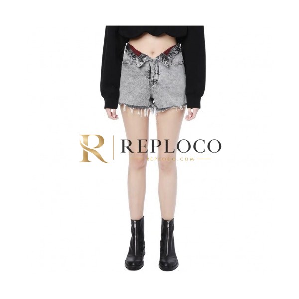 ✨[알렉산더왕]Alexander wang 2020 Womens Modern Denim Short Trousers - 알렉산더왕 2020 여성 모던 데님 반바지 Ale0073x.Size(25 - 29).그레이