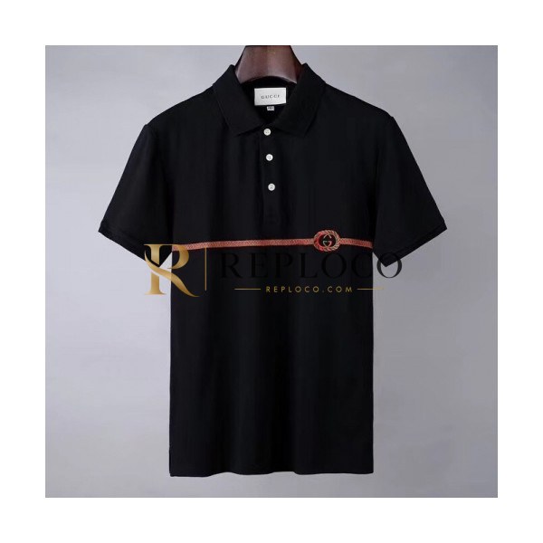✨[매장판]Gucci 2020 Mens Logo Short Sleeved Polo Tshirts - 구찌 2020 남성 로고 폴로 반팔티 Guc02908x.Size(m - 2xl).블랙