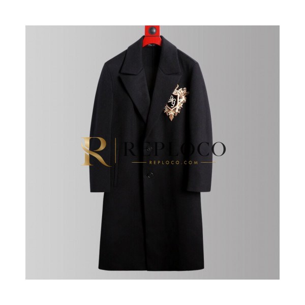 ✨Dolce&Gabbana 2019 Mens Logo Cashmere Coat - 돌체앤가바나 2019 남성 로고 캐시미어 코트 Dol0231x.Size(s - 2xl).블랙