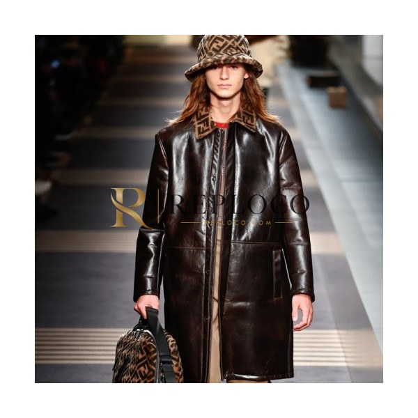 ✨Fendi Mens Casual Leather Coats Black - 펜디 2021 남성 캐쥬얼 가죽 코트 Fen01116x Size(m - 3xl) 블랙