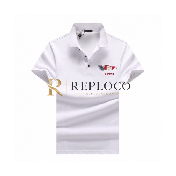 ✨[베르사체]Versace 2020 Mens Logo Cotton Short Sleeved Polo Tshirts - 베르사체 2020 남성 메두사 코튼 폴로 반팔티 Ver0589x.Size(m - 3xl).화이트