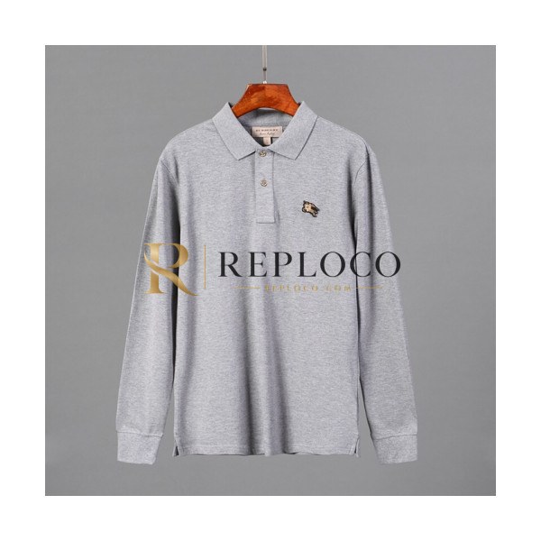 ✨Burberry 2018 London Cotton Polo Man-to-man - 버버리 런던 코튼 폴로 맨투맨 Bur0446x.Size(m - 3xl).그레이