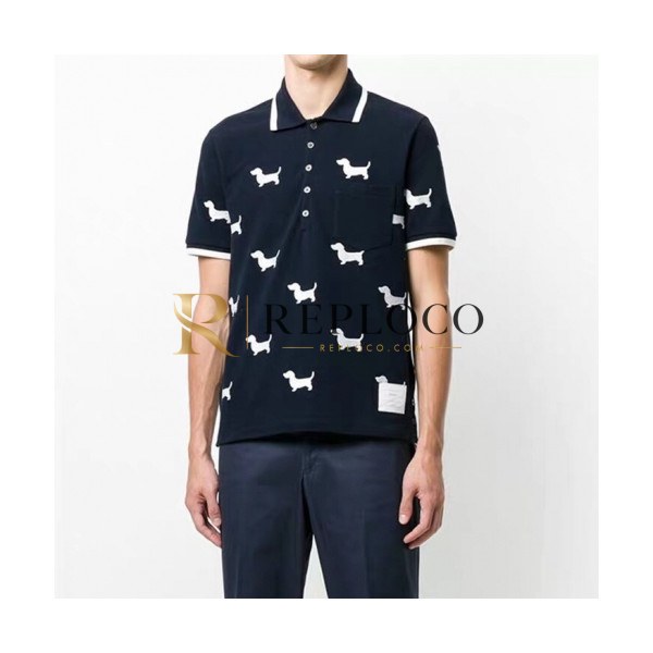 ✨[톰브라운]Thom Browne 2020 Mens Casual Short Sleeved Polo Tshirts - 톰브라운 2020 남성 캐쥬얼 코튼 폴로 반팔티 Tho0945x.Size(s - 3xl).네이비