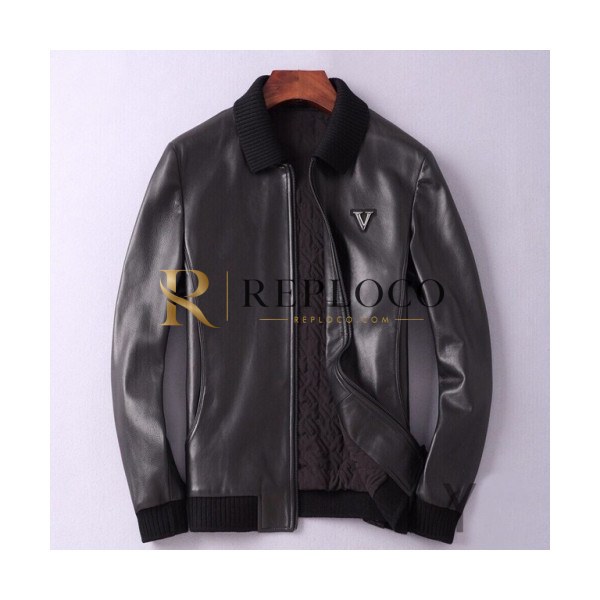 ✨Louis vuitton 2019 Mens Logo Leather Jackets - 루이비통 2019 남성 로고 가죽 자켓 Lou01502x.Size(m - 3xl).블랙