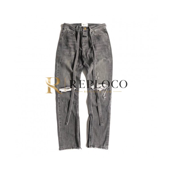 ✨Fear of god 2019 Mens Logo Modern Casual Denim Pants - 피어오브갓 2019 남성 로고 모던 캐쥬얼 데님 팬츠 Fea0062x.Size(s - l).그레이