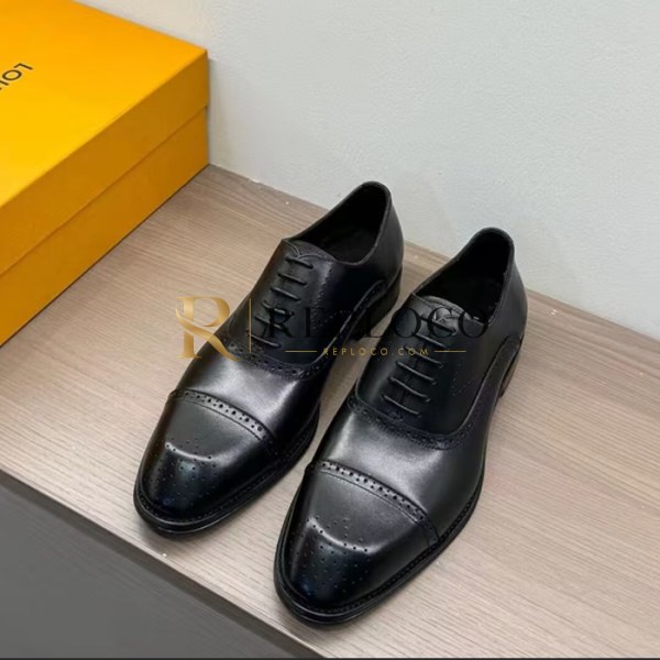 ✨Louis Vuitton 2024 Mens Leather Oxford Shoes,LOUS2188 - 루이비통 2024 남성용 레더 옥스퍼드 슈즈,Size(240-275),블랙
