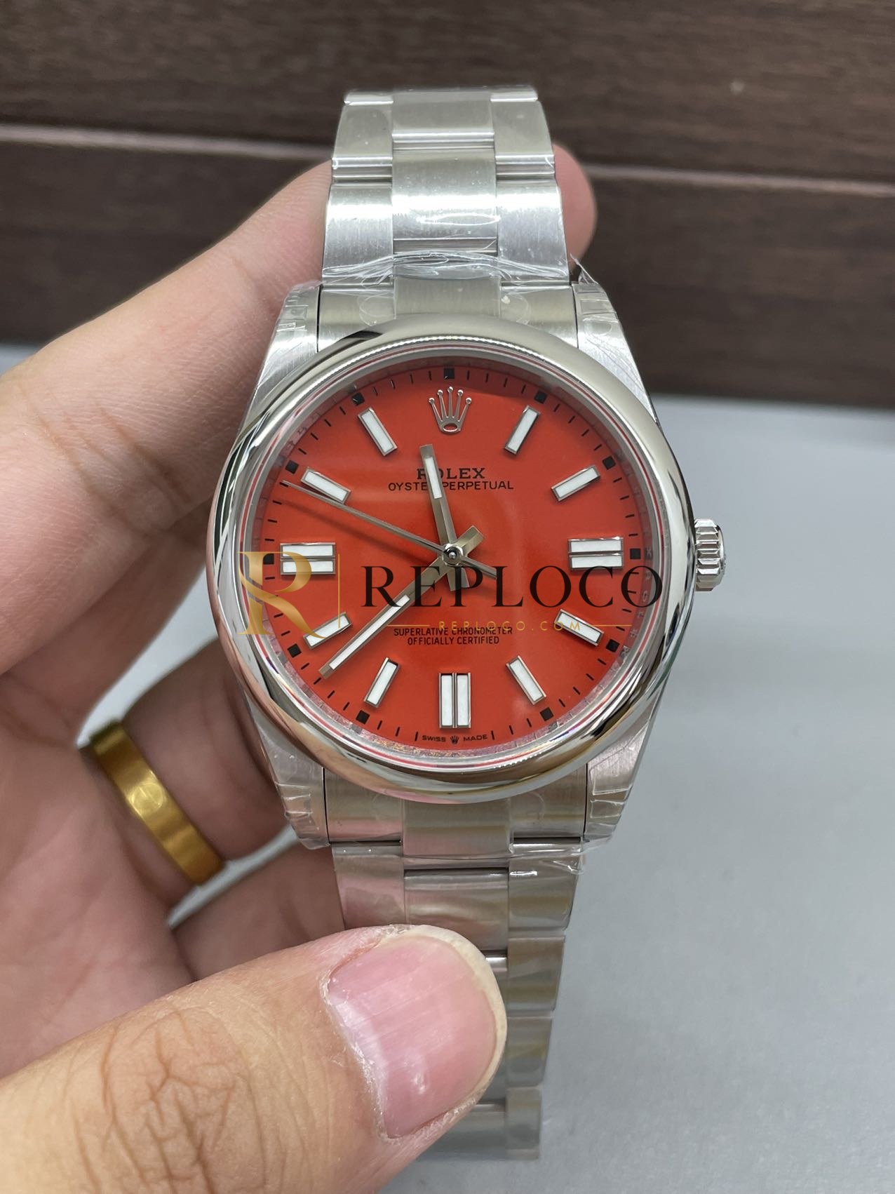 VS 공장 롤렉스 오이스터 퍼페츄얼 41mm 124300 코럴 레드 래커 다이얼 스무스 베젤 오이스터 브레이슬릿 1:1 슈퍼클론 DD3230 무브먼트