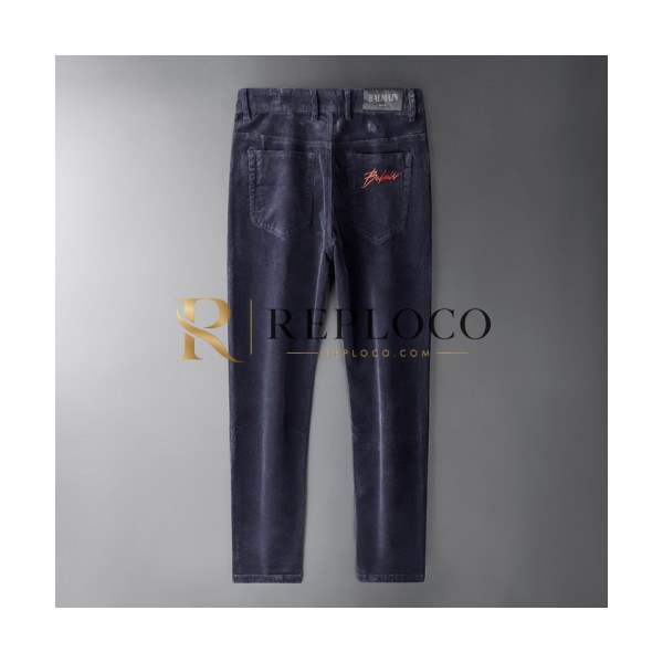 ✨Balmain 2020 Mens Velvet Pants - 발망 2020 남성 캐쥬얼 벨벳 팬츠 Bam0105x.Size(30 - 38).네이비