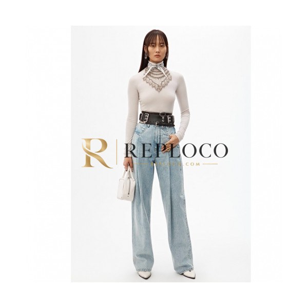 ✨Alexsander Wang Womens Classic Denim Pants - 알렉산더왕 2019 여성 로고 클래식 데님 팬츠 Alw0023x.Size(26 - 29).블루