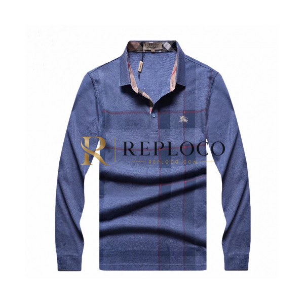 ✨[버버리]Burberry 2020 Mens Logo Casual Cotton Polo Tshirts - 버버리 2020 남성 로고 캐쥬얼 코튼 폴로 맨투맨 Bur01907x.Size(m - 3xl).블루
