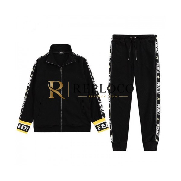 ✨[펜디]Fendi 2020 Mens Patch Logo Training Down Clothes&Pants - 펜디 2020 남성 패치 로고 다운 트레이닝복&팬츠 Fen0898x.Size(m - 3xl).블랙