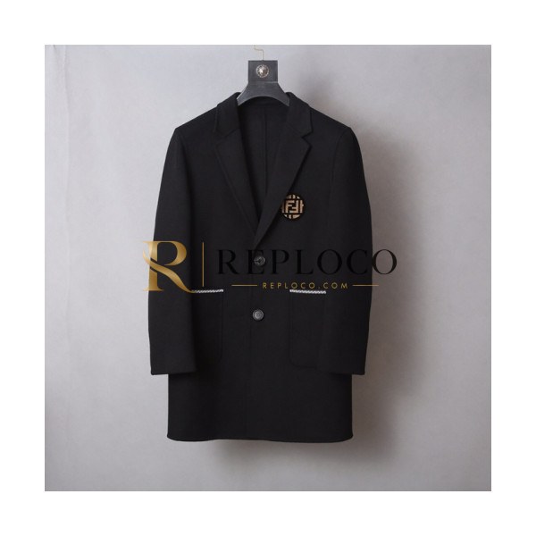 ✨[커스텀급] FendiI 2018 Mens Cashmere Coat - 펜디 남성 캐시미어 코트 Fen0064x.Size(M - 2XL)블랙
