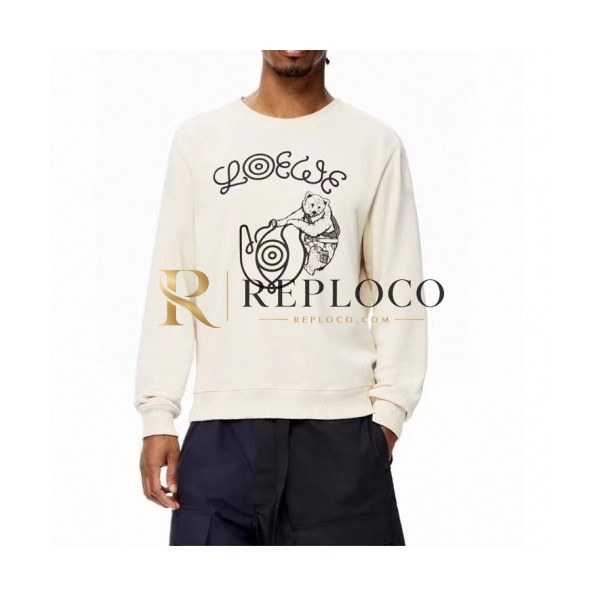 ✨Loewe Mens Logo Crew-neck Cotton Tshirts Gray - 로에베 2021 남성 로고 크루넥 코튼 긴팔티 Loe0506x Size(s - xl) 그레이