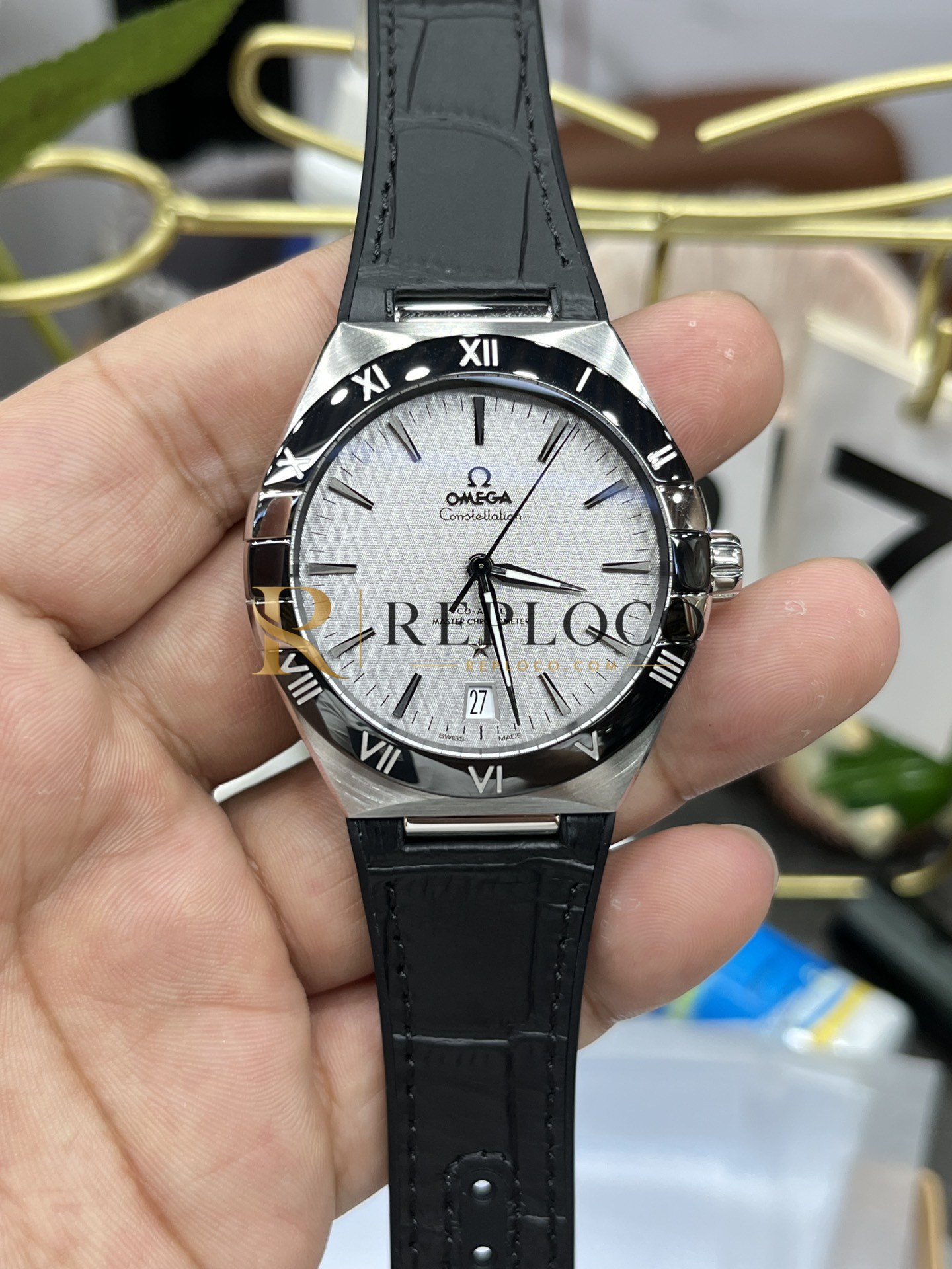 VS 공장 오메가 컨스텔레이션 41mm 스틸 블랙 세라믹 베젤 실버 실크 다이얼 (131.33.41.21.06.001) 1:1 슈퍼클론 단동 DD8900 무브먼트