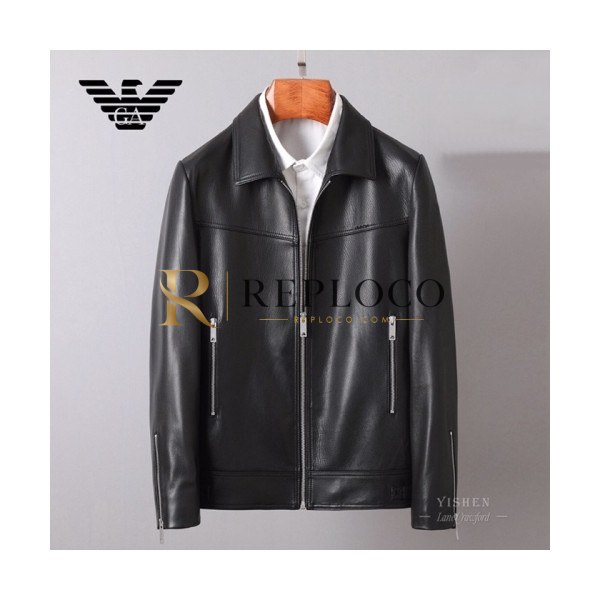 ✨[알마니]Armani 2020 Mens Classic Leather Jackets - 알마니 2020 남성 클래식 캐쥬얼 가죽 자켓 Arm0787x.Size(m - 3xl).블랙