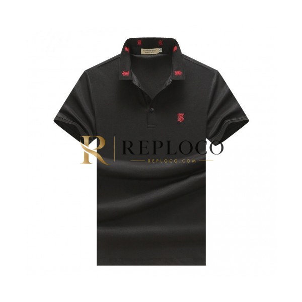 ✨[버버리]Burberry 2020 Mens Logo Cotton Polo Short Sleeved Tshirts - 버버리 2020 남성 로고 코튼 폴로 반팔티 Bur02273x.Size(m - 3xl).블랙