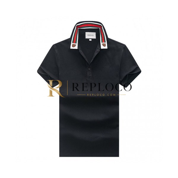 ✨[매장판]Gucci 2020 Mens Logo Cotton Polo Short Sleeved Tshirts - 구찌 2020 남성 로고 폴로 코튼 반팔티 Guc02439x.Size(m - 3xl).블랙