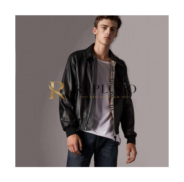 ✨Burberry 2019 Mens Casual Sheep Skin Jacket - 버버리 2019 남성 캐쥬얼 양가죽 자켓 Bur01134x.Size(m - 2xl).블랙