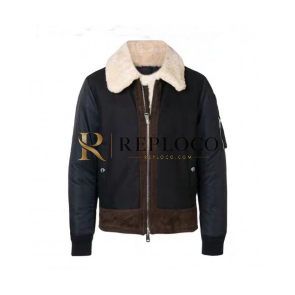 ✨Moncler 2019 Mens Patch Logo Goose Down Leather Jacket - 몽클레어 2019 남성 패치 로고 구스다운 가죽 자켓 Moc01113x.Size(m - 2xl).블랙