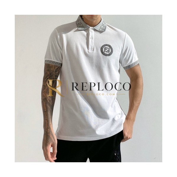 ✨[펜디]Fendi 2020 Mens Logo Casual Short Sleeved Polo Tshirts - 펜디 2020 남성 로고 캐쥬얼 폴로 반팔티 Fen0717x.Size(m - 2xl).화이트