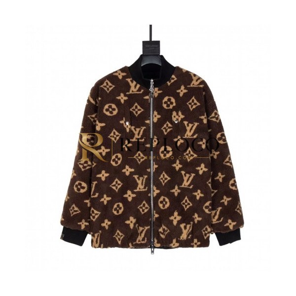✨Louis vuitton Mens Logo Leather Jackets Brown - 루이비통 2021 남성 로고 가죽 자켓 Lou03801x Size(s - xl) 브라운
