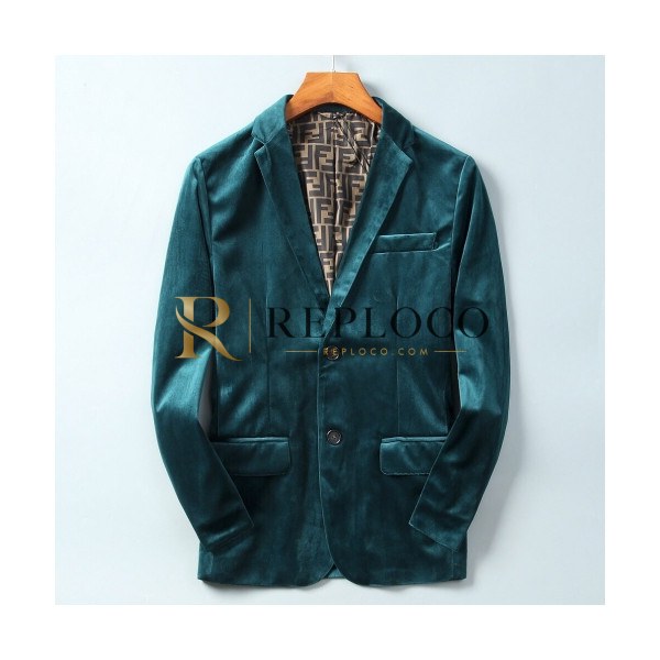 ✨[매장판]Fendi 2020 Mens Classic Velvet Suit Jackets - 펜디 2020 남성 클래식 벨벳 슈트 자켓 Fen0524x.Size(m - 3xl).그린