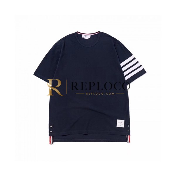 ✨[톰브라운]Thom Browne 2020 Mm/Wm Casual Cotton Short Sleeved Polo Tshirts - 톰브라운 2020 남/녀 캐쥬얼 코튼 폴로 반팔티 Tho0835x.Size(m - 2xl).네이비