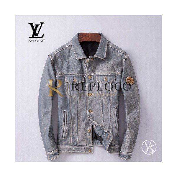 ✨Louis vuitton 2019 Mens Logo Leather Jacket - 루이비통 2019 남성 로고 가죽 자켓 Lou01427x.Size(m - 3xl).그레이