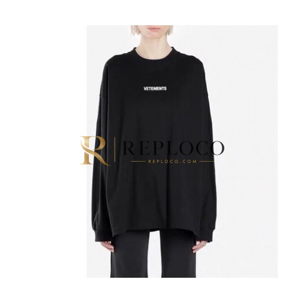 ✨[베트멍]Vetements 2020 Mm/Wm Printing Logo Cotton Short Sleeved Oversize Tshirts - 베트멍 2020 남자 프린팅 로고 코튼 오버사이즈 긴팔티 Vet0065x.Size(s - l).블랙