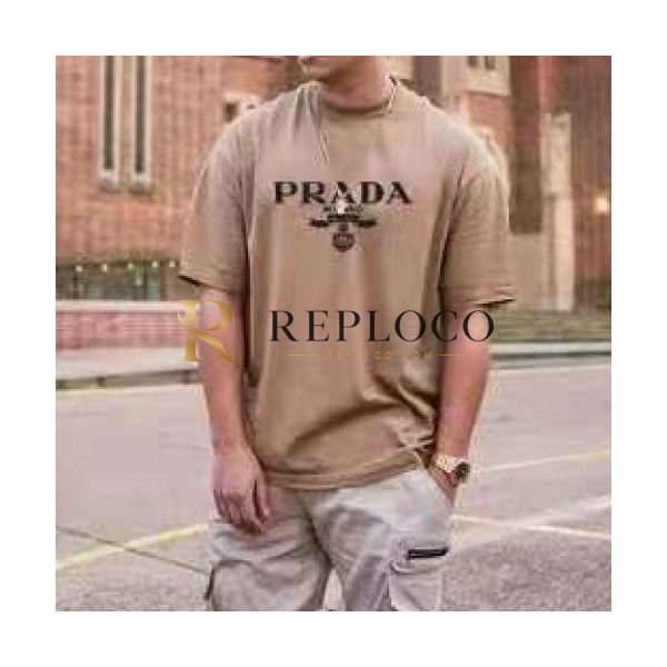 ✨Prada Mens Basic Logo Short Sleeved Tshirts White - 프라다 2021 남성 베이직 로고 폴로 반팔티 Pra02238x Size(s - 2xl) 카멜