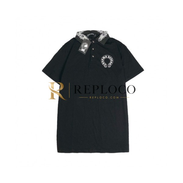 ✨[크롬하츠]Chrome hearts 2020 Mens Logo Casual Short Sleeved Polo Tshirts - 크롬하츠 2020 남성 로고 캐쥬얼 폴로 반팔티 Chr0274x.Size(s - xl).블랙
