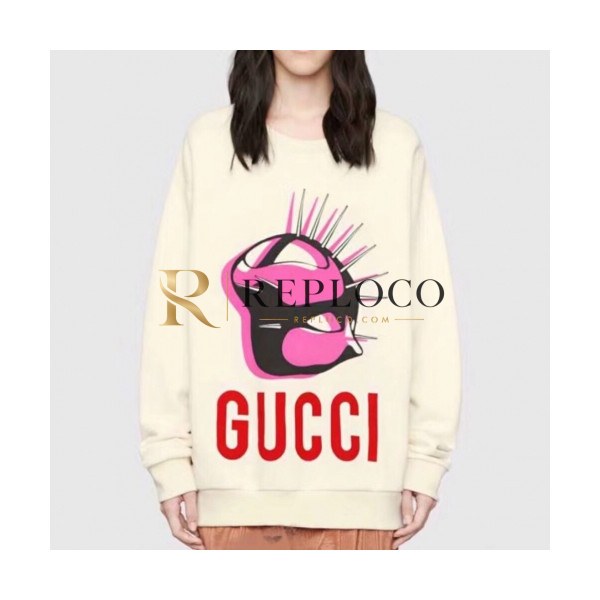 ✨[구찌]Gucci 2020 Mm/Wm Logo Crew-neck Cotton Oversize Tshirts - 구찌 2020 남자 로고 코튼 크루넥 코튼 오버사이즈 긴팔티 Guc02199x.Size(xs - l).아이보리