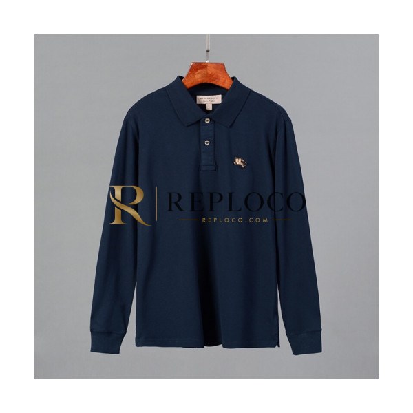 ✨Burberry 2018 London Cotton Polo Man-to-man - 버버리 런던 코튼 폴로 맨투맨 Bur0444x.Size(m - 3xl).네이비