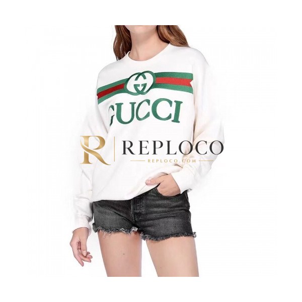✨[구찌]Gucci 2020 Mm/Wm Logo Crew-neck Cotton Tshirts - 구찌 2020 남/녀 로고 코튼 크루넥 코튼 긴팔티 Guc03005x.Size(m - 2xl).아이보리