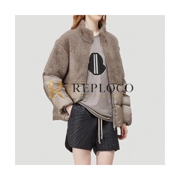 ✨Rick Owens 20121s/s Mm/Wm Logo Goose Down Padding Beige - 릭오웬스 2021 남/녀 로고 구스다운 패딩 Ric0104x Size(0 - 4) 베이지