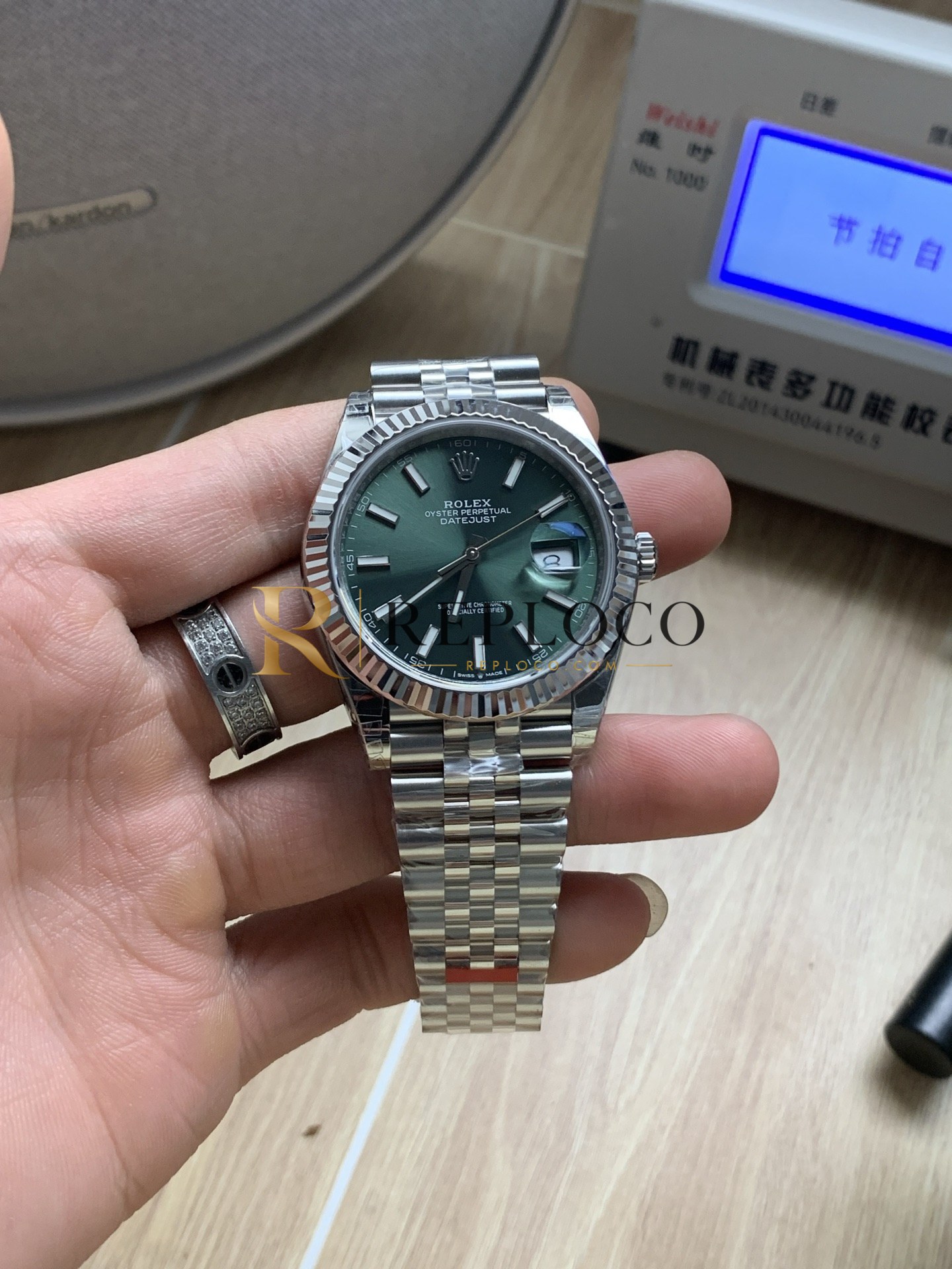 VS 공장 롤렉스 데이트저스트 41mm 126334 민트 그린 선버스트 다이얼 플루티드 베젤 쥬빌리 브레이슬릿 1:1 슈퍼클론 DD3235 무브먼트