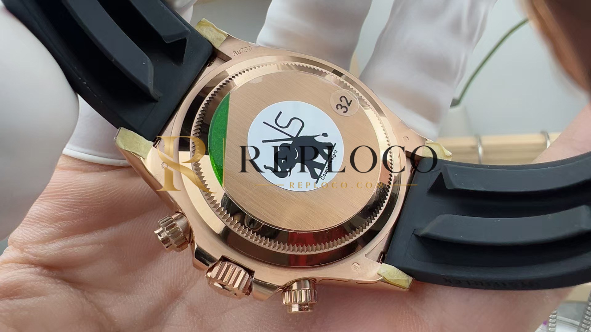 VS 공장 롤렉스 코스모그래프 데이토나 40mm 126515LN 블랙 다이얼 에버로즈 골드 러버 스트랩 1:1 슈퍼클론 DD4131 무브먼트 - 이미지 7