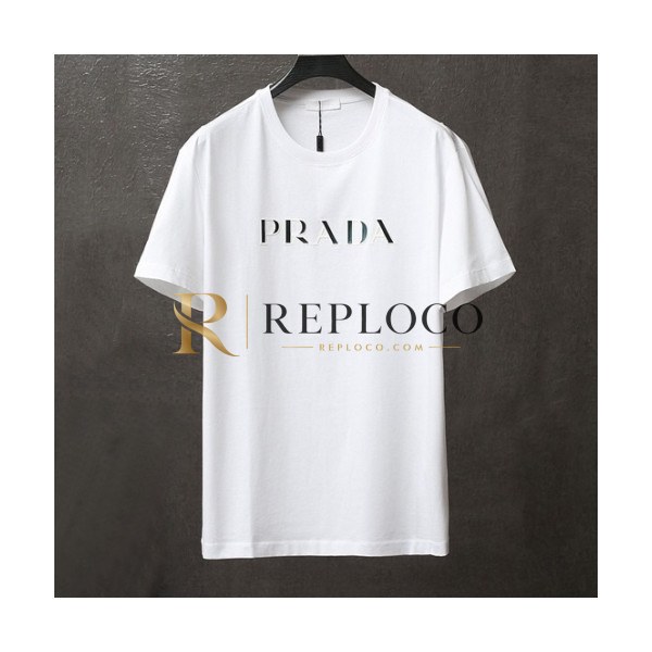 ✨Prada Mens Basic Logo Short Sleeved Tshirts White - 프라다 2021 남성 베이직 로고 폴로 반팔티 Pra02271x Size(s - 2xl) 화이트