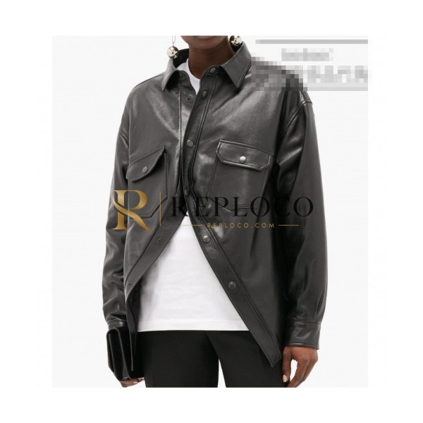 ✨[발렌시아가]Balenciaga 2020 Mens Logo Casual Leather Jackets - 발렌시아가 2020 남성 로고 캐쥬얼 가죽 재킷 Bal0753x.Size(s - xl).블랙