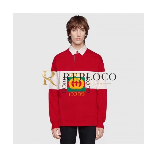 ✨Gucci 2019 Mens Logo Cotton Man-to-man - 구찌 2019 남성 로고 코튼 긴팔티 Guc01318x.Size(s - l).레드
