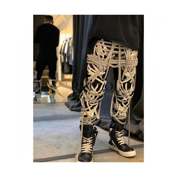 ✨[릭오웬스]Rick Owens 2020 Mens Logo Cotton Pants - 릭오웬스 2020 남성 로고 코튼 팬츠 Ric0051x.Size(m - 2xl).블랙