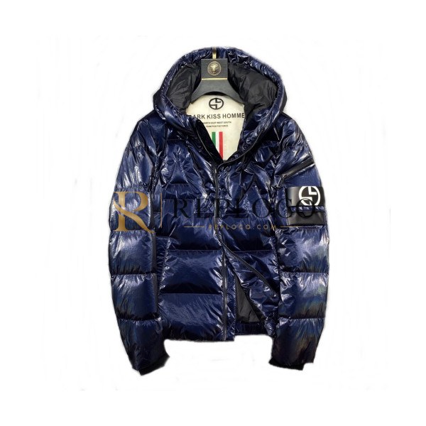 ✨[매장판]Armani 2019 Mens Logo Duck Down Padding - 알마니 2019 남성 로고 덕다운 패딩 Arm0453x.Size(m - 3xl).블루