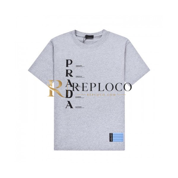 ✨Prada Mens Basic Logo Short Sleeved Tshirts Gray - 프라다 2021 남성 베이직 로고 폴로 반팔티 Pra02301x Size(xs - l) 그레이