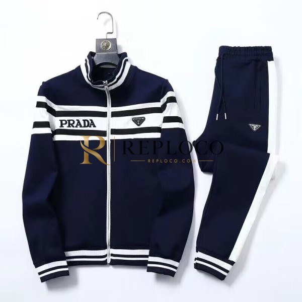 ✨[프라다]PRADA 2023 Mens Casual Logo Training Clothes&Pants - 프라다 2023 남성 캐쥬얼 로고 트레이닝복&팬츠 Pra02323x.Size(m - 3xl).네이비