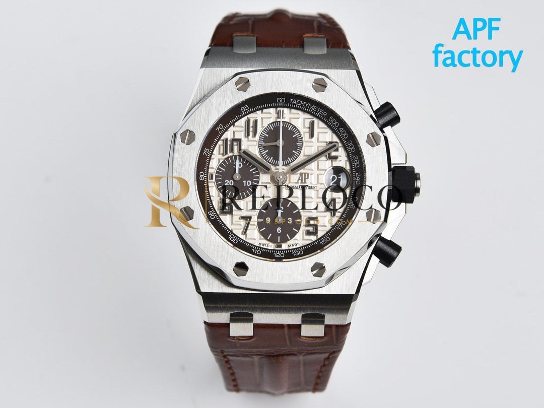 에이피 로열 오크 오프쇼어 다이버 42mm 26470ST.OO.A801CR.01 APF 1:1 베스트 에디션 화이트 다이얼 가죽 스트랩