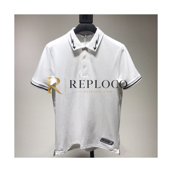 ✨Givenchy 2019 Mens Logo Polo Cotton Short Sleeved Tshirt - 지방시 남성 로고 폴로 코튼 반팔티 Giv0125x.Size(m - 2xl).화이트