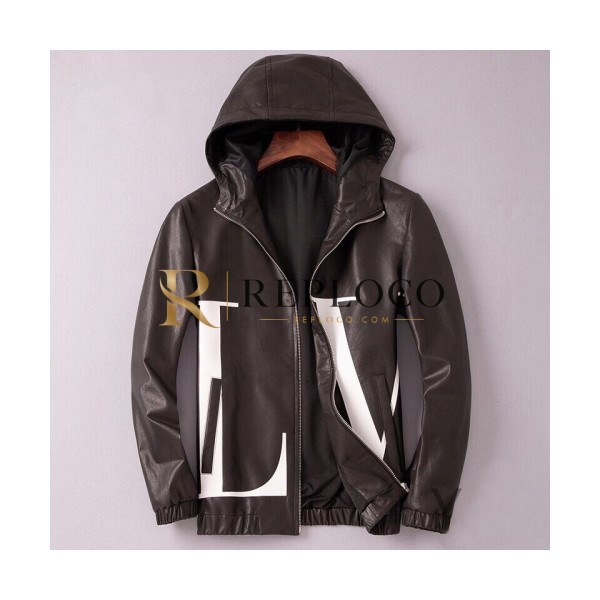 ✨Valentino Mens Leather Jacket - 발렌티노 남성 로고 캐쥬얼 가죽 자켓 - val272x